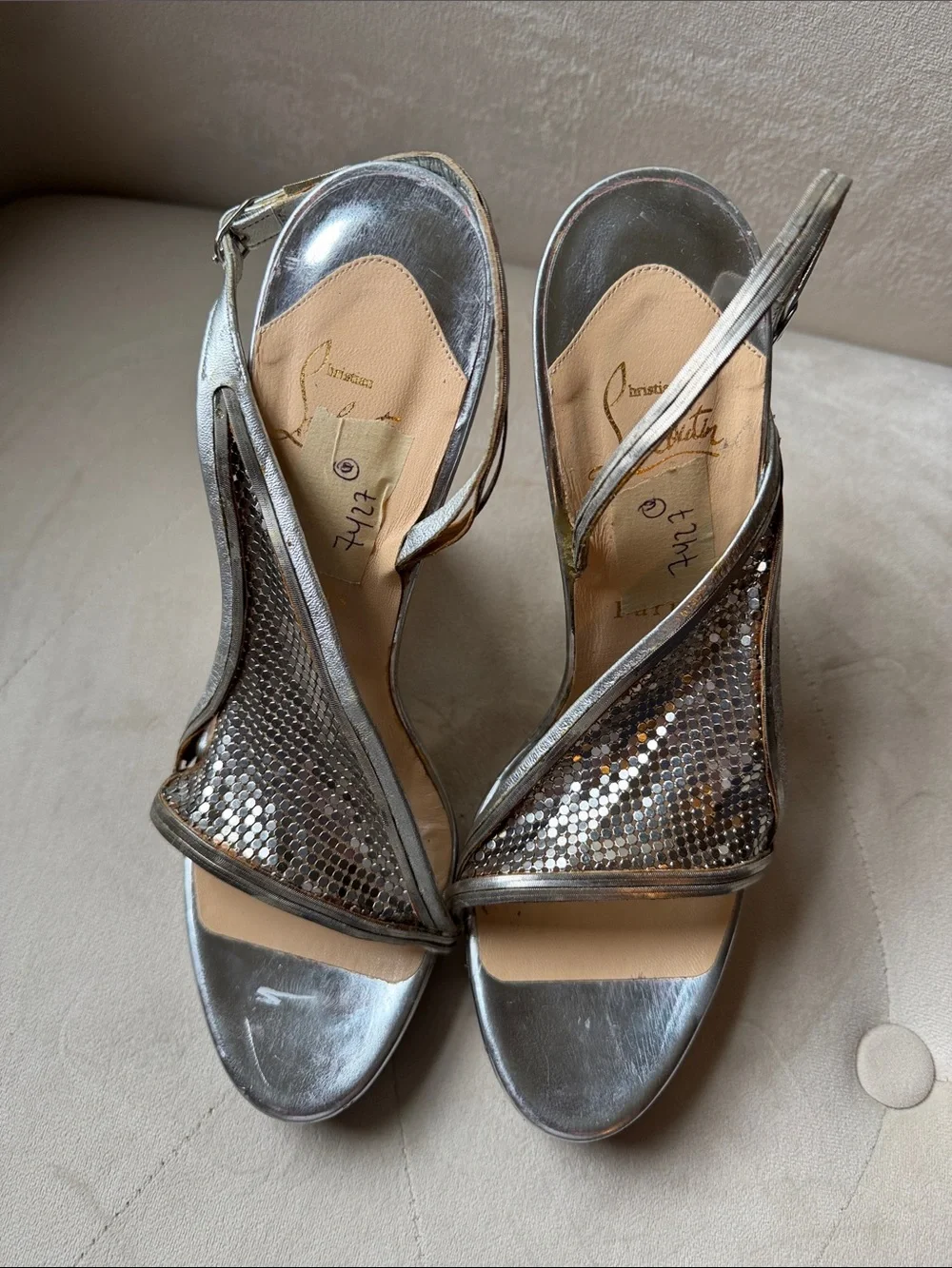 Christian Louboutin elegant silver